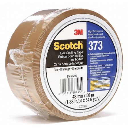 Scotch Carton Tape, Polypropylene, Tan, 48mm x 50m 373