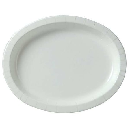 DIXIE Paper, Platter, Oval, 8-5/8x11", White, PK500 SX11PLW