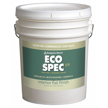 Benjamin Moore Interior Paint, Flat, Water Base, Yorktowne Green, 5 gal N3733X005HC133