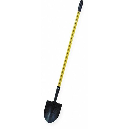 Nupla 14 ga Irrigation Shovel, Steel Blade, 48 in L Yellow Fiberglass Handle 75.69-032