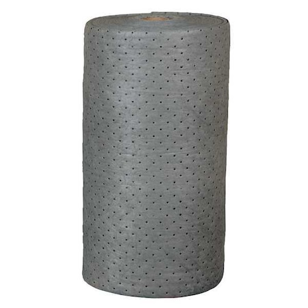 Brady Sorbent Roll, 48 gal, 30 in x 150 ft, Universal, Gray, Polypropylene GP30