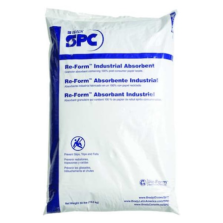 BRADY SPC ABSORBENTS Maintenance Absorbent, 30 lb., Bag RFGRANULAR-SGL