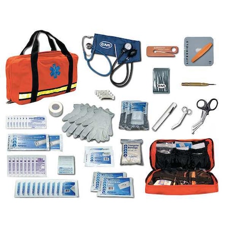 Emi Flat Pac Response Kit, 9 1/2 in W, Orange 843