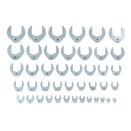 Proto 3/8" Drive, SAE, Crowfoot Socket Wrench Set, Open End, Full Polish J49001CF