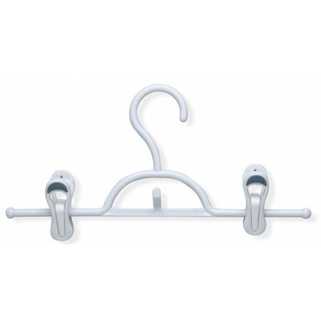 Honey-Can-Do Skirt/Pant Hanger w/Clips, White, PK2 HNG-01322