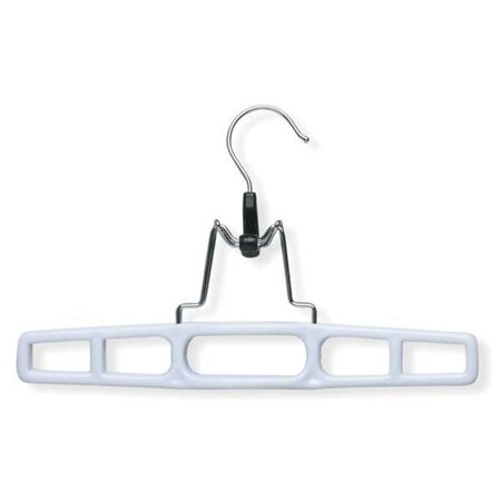 Honey-Can-Do Pant Hanger w/Clamp, White, Plastic, PK2 HNG-01326