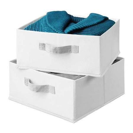 Honey-Can-Do Open Top Polyester Drawers for Organizer White SFT-01241