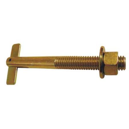 ZORO SELECT DFS T-Anchor Screw Anchor, 4" L, Carbon Steel GCPT38400