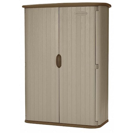 Suncast 52 cu ft Resin Vertical Outdoor Shed, Sand BMS4500