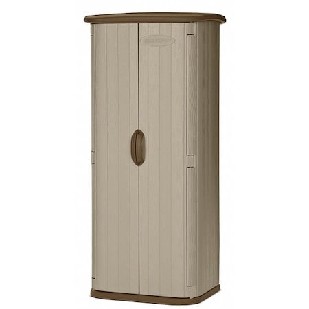 Suncast 20 cu. ft. Resin Vertical Outdoor Shed, Sand BMS1500