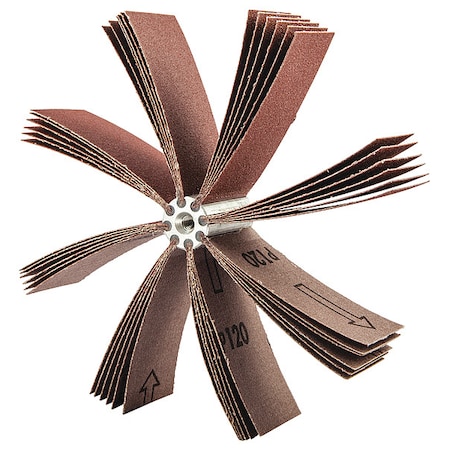 Merit Bore Polisher, Solid Flaps, 80 Grit 08834154173