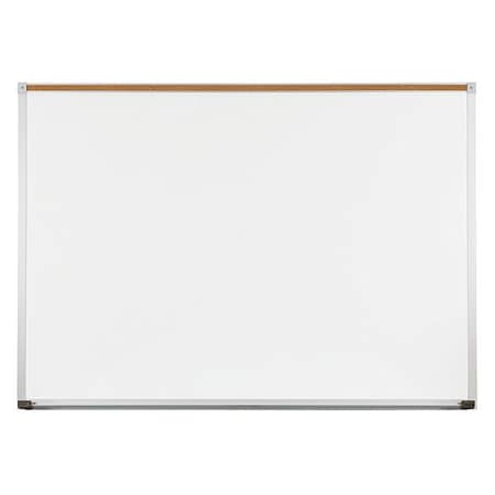 Mooreco Dry Erase Board, Porcelain, 36 in, 48 in, Aluminum Frame, White, Gloss 2H2AC