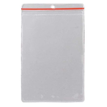 Brady Zip Lock Env, 8-1/2 x 5-1/2 In, Clear, PK10, 81768 81768