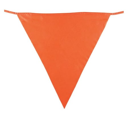Brady Pennants, Fluorescent Orange, 113-1/2 ft. 58389
