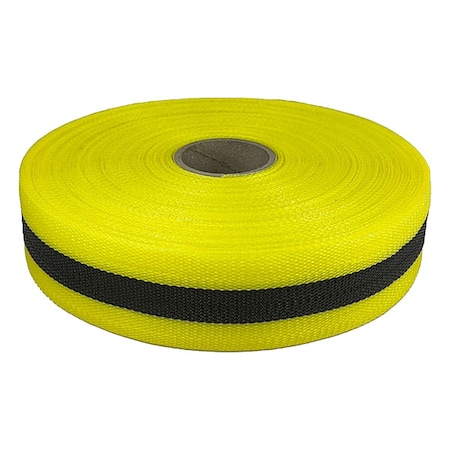 Zoro Select Barricade Tape, No Legend, Black/Yellow, 2 in Wide x 200 ft Length, Polypropylene, 21 mil 15Y446