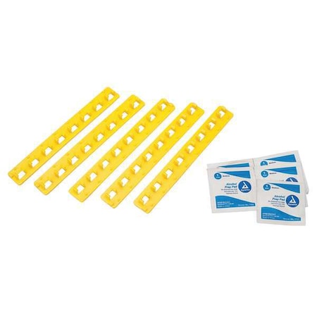 Brady Blocking Bar Holder, Yellow, Fiberglass Reinforced Nylon, 5/16 in Max. Shackle Dia. 51265