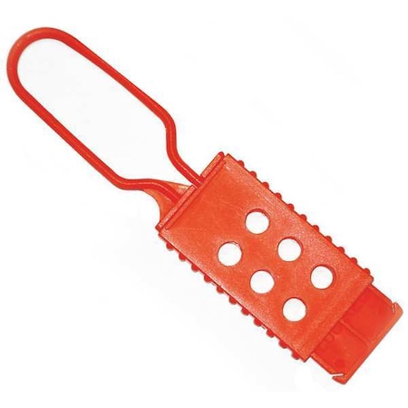 Brady Lockout Hasp, Orange, Nylon, 6 Max. No. of Padlocks, 189/500 in Max. Shackle Dia. 99668