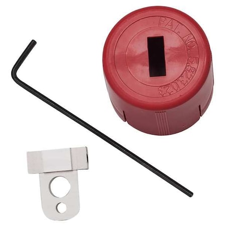 Brady Air Line Regulator Lockout, Red, Aluminum; Fiberglass Reinforced Nylon, 1 Max. No. of Padlocks 64540