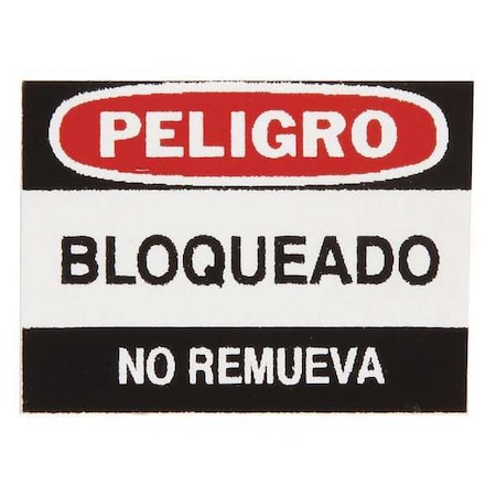 Brady Padlock Label, 4/5 In. H, 1-1/9 In. W, PK6, 50292 50292