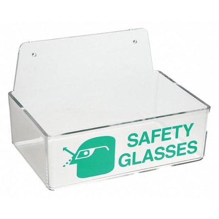 Brady Safety Glasses Holder, 3 in H x, 9 in W, Plastic 2011