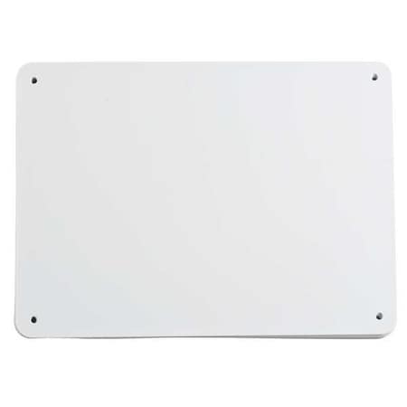 Brady Blank Sign, 10-3/8" W, 7-5/8" H, No Text, Aluminum, White 106460
