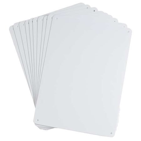 Brady Blank Sign, 14" W, 10" H, No Text, Acrylic, White 13640