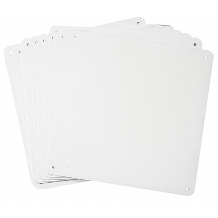 Brady Blank Sign, 10-1/4" W, 10-1/4" H, No Text, Aluminum, White 106462