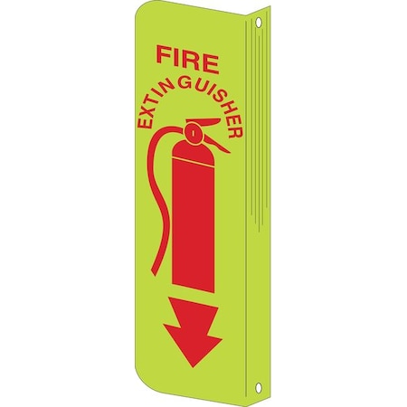 Brady Fire Extinguisher Sign, 12X4", WHT/R 50692