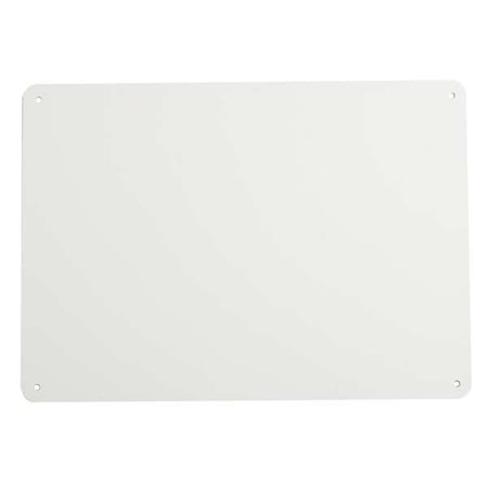 Brady Blank Sign, 10" W, 7" H, No Text, Fiberglass, White 76063