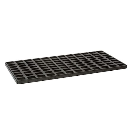 Eagle Mfg 25.25" X 50.5", Replacement Grating Pallet, 2 Drum Capacity, Black - 1642IB 1642IB
