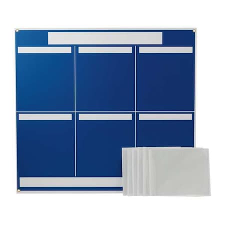 Brady LEAN METRIC BOARD 37.25INX34.25IN BLUE 114613