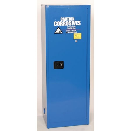 Eagle Mfg Hazardous Material Storage Cabinet, 24 gal, 3 Shelves, Steel, 23 1/4 in W x 65 in H x 18 in D, Blue CRA2310X