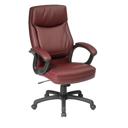 Office Star Office Chair, 46 3/4 in H, Burgundy EC6583-EC4