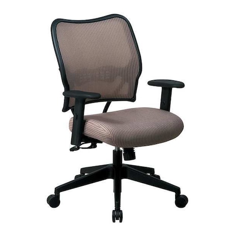 Office Star Desk Chair Desk Chair, Adjustable Arms, 19-3/4" to 23-3/4" Height, Fabric, Brown 13-V88N1WA