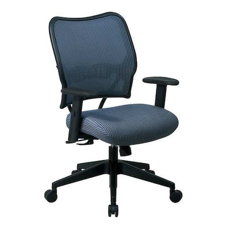 Office Star Desk Chair Desk Chair, Adjustable Arms, 19-3/4" to 23-3/4" Height, Fabric, Blue 13-V77N1WA
