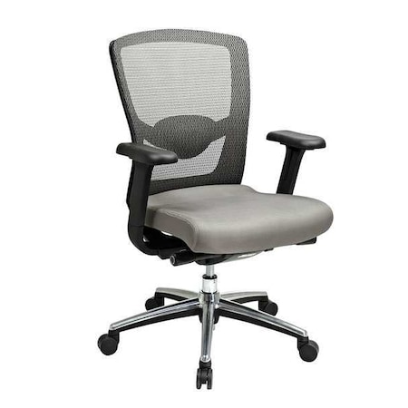 Office Star Desk Chair Desk Chair, Adjustable Arms, 17-3/4" to 21-1/4" Height, Fabric, Black 511342AL