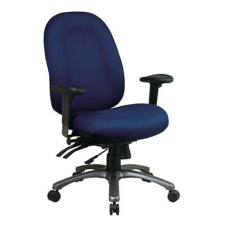 Office Star Desk Chair, Fabric, Navy, 18-22" Seat Ht 8511-225