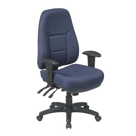 Office Star Desk Chair, Fabric, Navy, 18-21" Seat Ht 2907-225