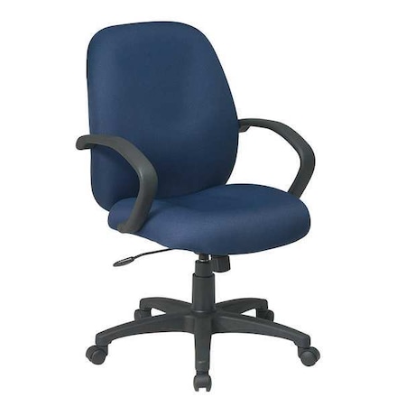 Office Star Exec Chair, Fabric, Blue, 19-23" Seat Ht EX2651-225