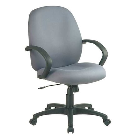 Office Star Exec Chair, Fabric, Gray, 19-23" Seat Ht EX2651-226
