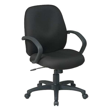 Office Star Exec Chair, Fabric, Black, 19-23" Seat Ht EX2651-231