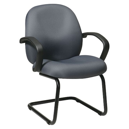 Office Star Work Smart Guest Chair, Gray Seat, Gray Back, 23" W 27" L 45" H, Fixed Arms, Fabric Seat EX2655-226