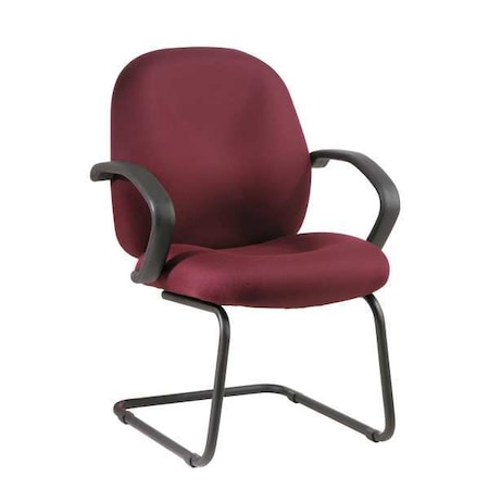 Office Star Work Smart Guest Chair, Burgundy Seat, Burgundy Back, 23" W 27" L 45" H, Fixed Arms, Fabric Seat EX2655-227