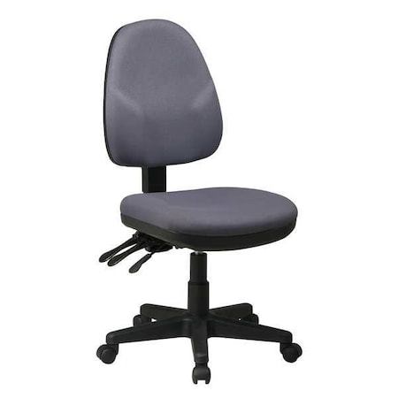 Office Star Desk Chair, Fabric, Gray, 15 to 20" Seat Ht 36420-226
