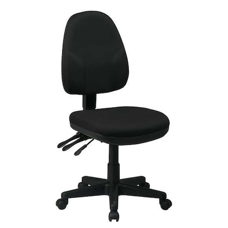 Office Star Desk Chair Desk Chair, Adjustable Arms, 17-7/8" to 22-7/8" Height, Fabric, Black 36420-231