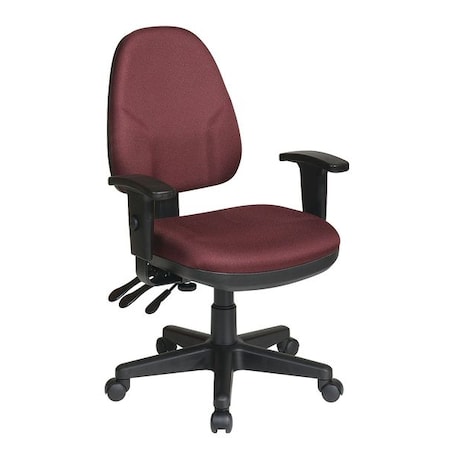 Office Star Desk Chair Desk Chair, Adjustable Arms, 20-1/2" Height, Fabric 36427-227
