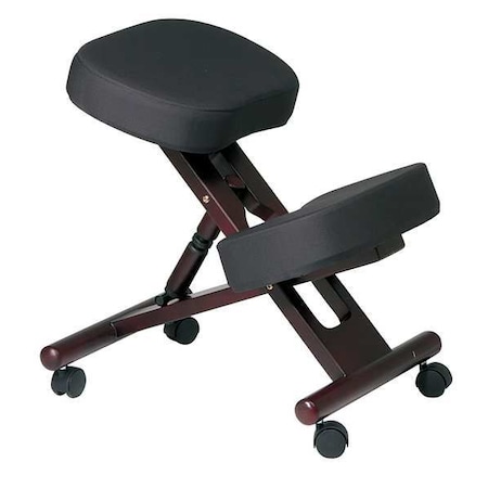 Office Star Knee Chair Knee Desk Chair, No Arms, 22" to 25" Height, Fabric, Gray KCW773