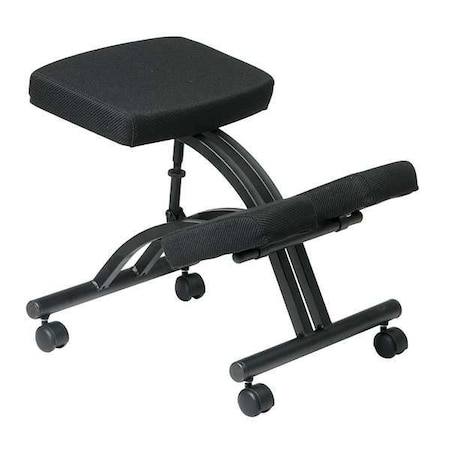 Office Star Knee Chair Knee Desk Chair, 20-1/2" to 28" Height, Fabric, Gray KCM1420
