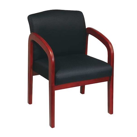 Office Star Collection: WD Visitors Chair, Black Seat, Black Back, 23" W 25-1/2" L 33-1/2" H, Fixed, Fabric Seat WD387-363