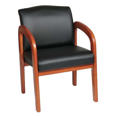 Office Star Collection: WD Visitors Chair, Black Seat, Black Back, 23" W 25-1/2" L 33-1/2" H, Fixed, Fabric Seat WD380-U6